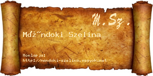 Mándoki Szelina névjegykártya